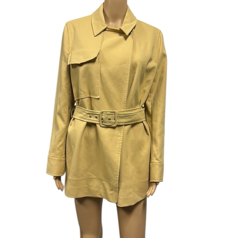 Topshop Short Trench Peacoat Belted Viscose Blend Coat Jacket Womens 8